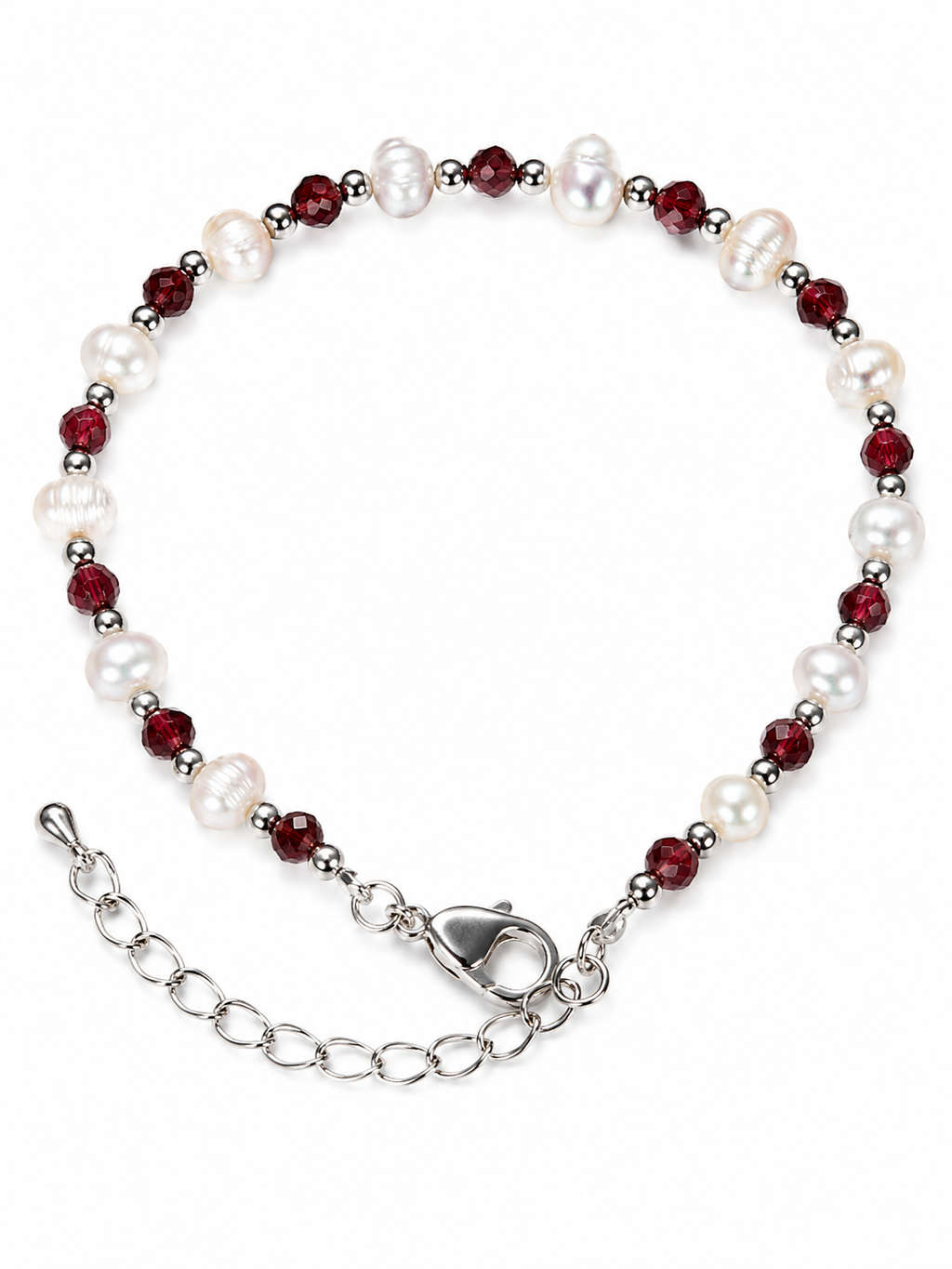 Vòng Nàng Thơ Đỏ | Garnet & Pearl